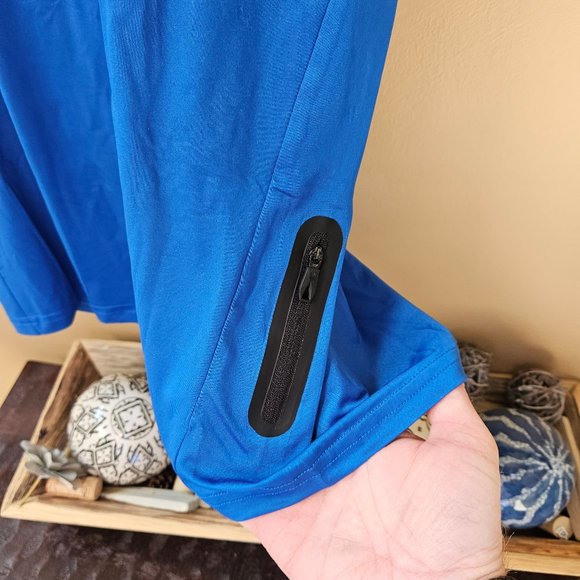 NWT Spyder Men's Printed Side Zip Pocket Performance Tee, Blue, Sz Medium - Picture 5 of 11